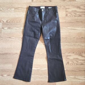 NWT Frame Le Crop Mini Boot Jean, Mid-Rise in Mahogany, Size 28